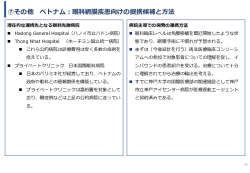 令和６年度「網膜再生医療の国内外の普及に向けた医療プラットフォーム構築事業」事業報告書